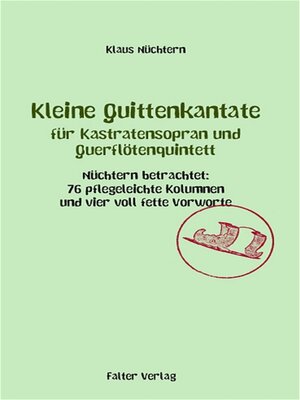 cover image of Kleine Quittenkantate für Kastratensopran und Querflötenquintett